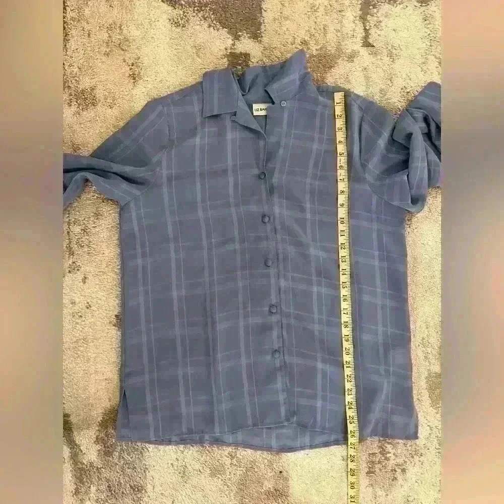Women’s Blue Liz Baker Button Down - Picture 6 of 6
